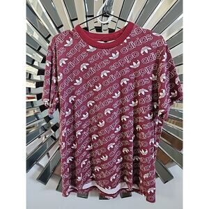 Adidas Original Trefold medium burgundy t shirt